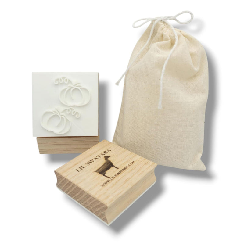 Two pumpkins Fall Autumn soap stamp Lil Swatara