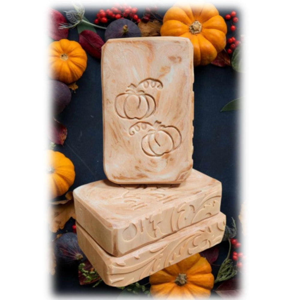 Two pumpkins Fall Autumn soap stamp Lil Swatara