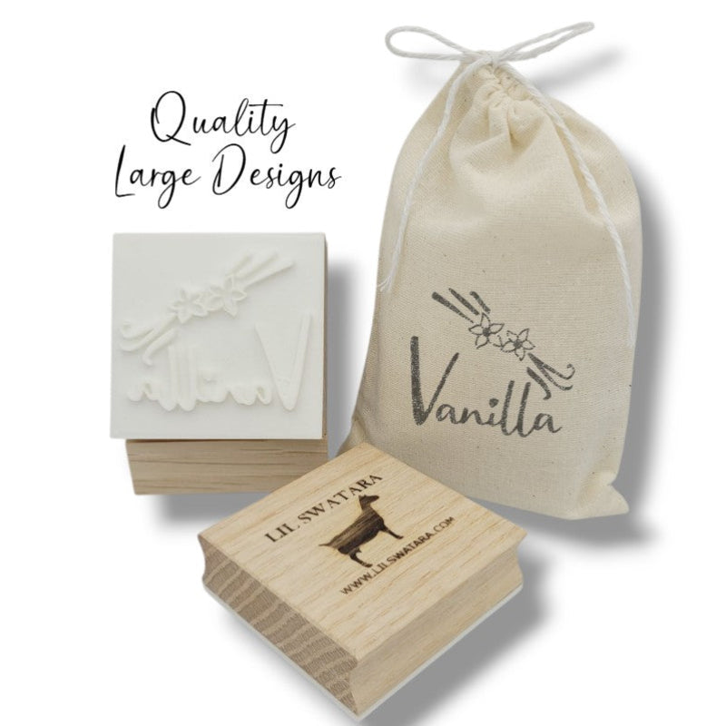 Vanilla bean soap stamp natural lil swatara
