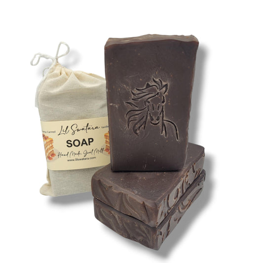 Vanilla Caramel Goat Milk Soap 6oz Bar Creamy Sweet Comfort - Lil Swatara Soap