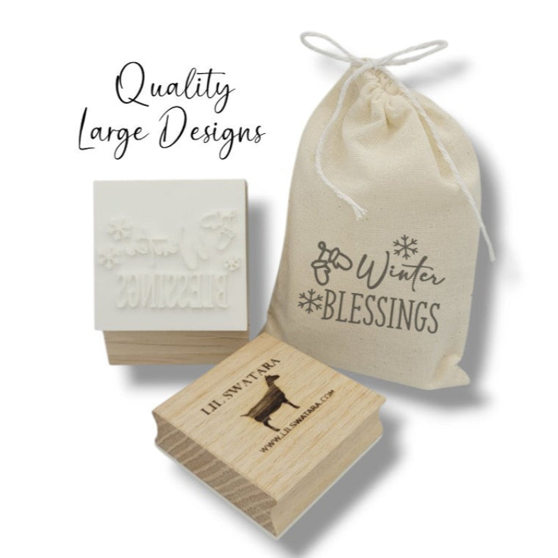 Winter Blessings Soap Stamp - Winter Magic for Your Handmade Soaps