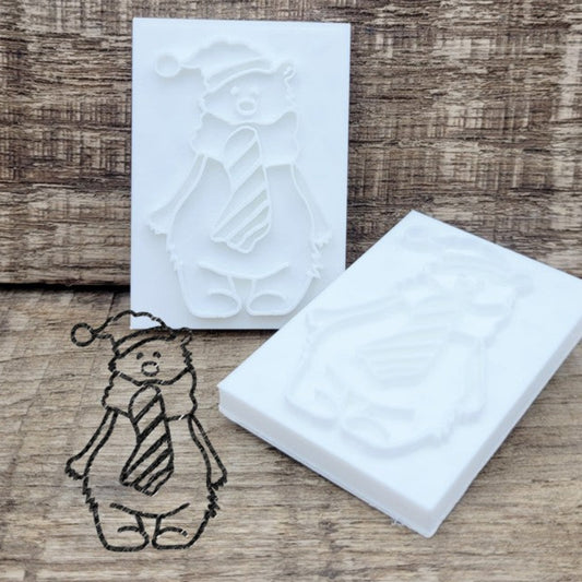 Winter Polar Bear animal Christmas Soap stamps lil swatara