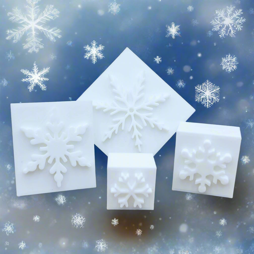 Christmas snowflake soap stamps holiday winter theme lil swatara