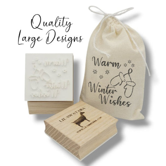 Warm Winter Wishes Soap Stamp, Holiday Christmas fun Lil Swatara