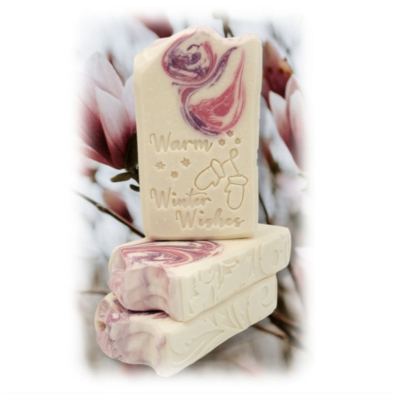 Warm Winter Wishes Soap Stamp, Holiday Christmas fun Lil Swatara