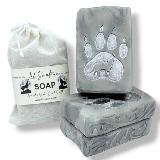Wolf Paw Wildlife Animal soap stamp handmade soap bar Lil Swatara
