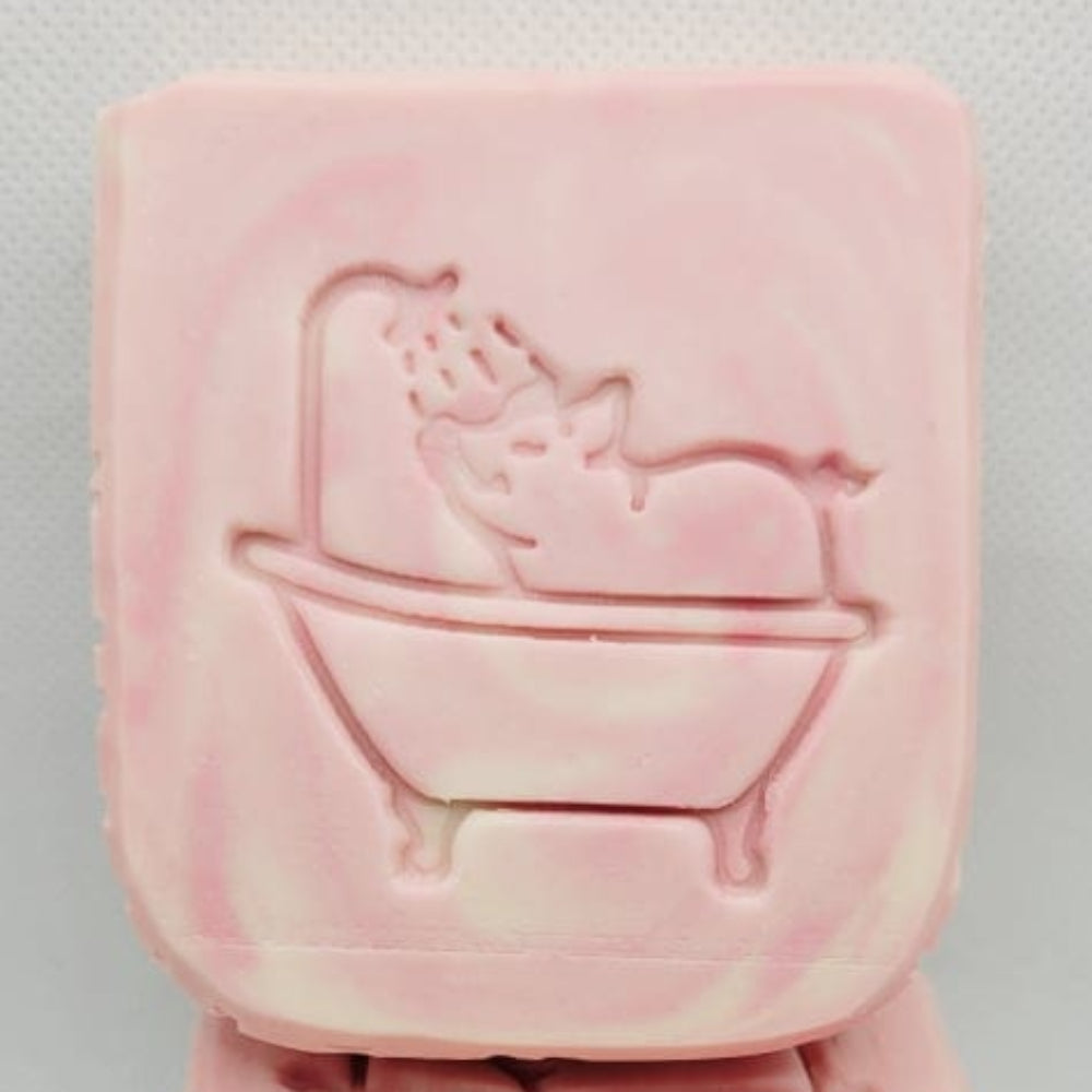 Animal Pig Bathtub soap stamp handmade soap bar Lil Swatara
SOAP LLC