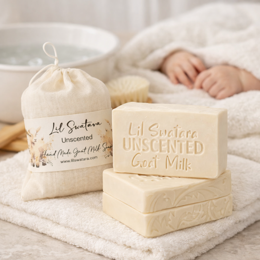 Gentle goat milk unscented tallow soap for babies and sensitive skin