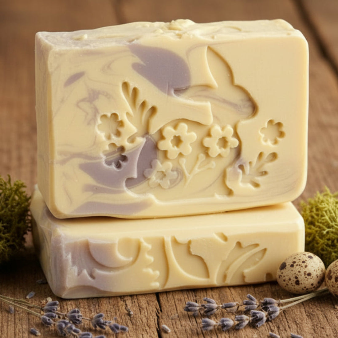 LARGE SOAP STAMP – Flower Rabbit Animal Easter Garden Design creates LARGE, crisp impressions featuring a sweet garden rabbit surrounded by flowers, perfect for Easter artisan soaps, spring gifting, baby shower batches, and whimsical floral collections.
