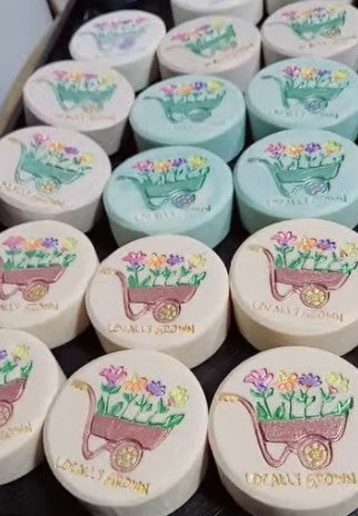 LARGE SOAP STAMP – Locally Grown Baby Shower Farm Wagon Design