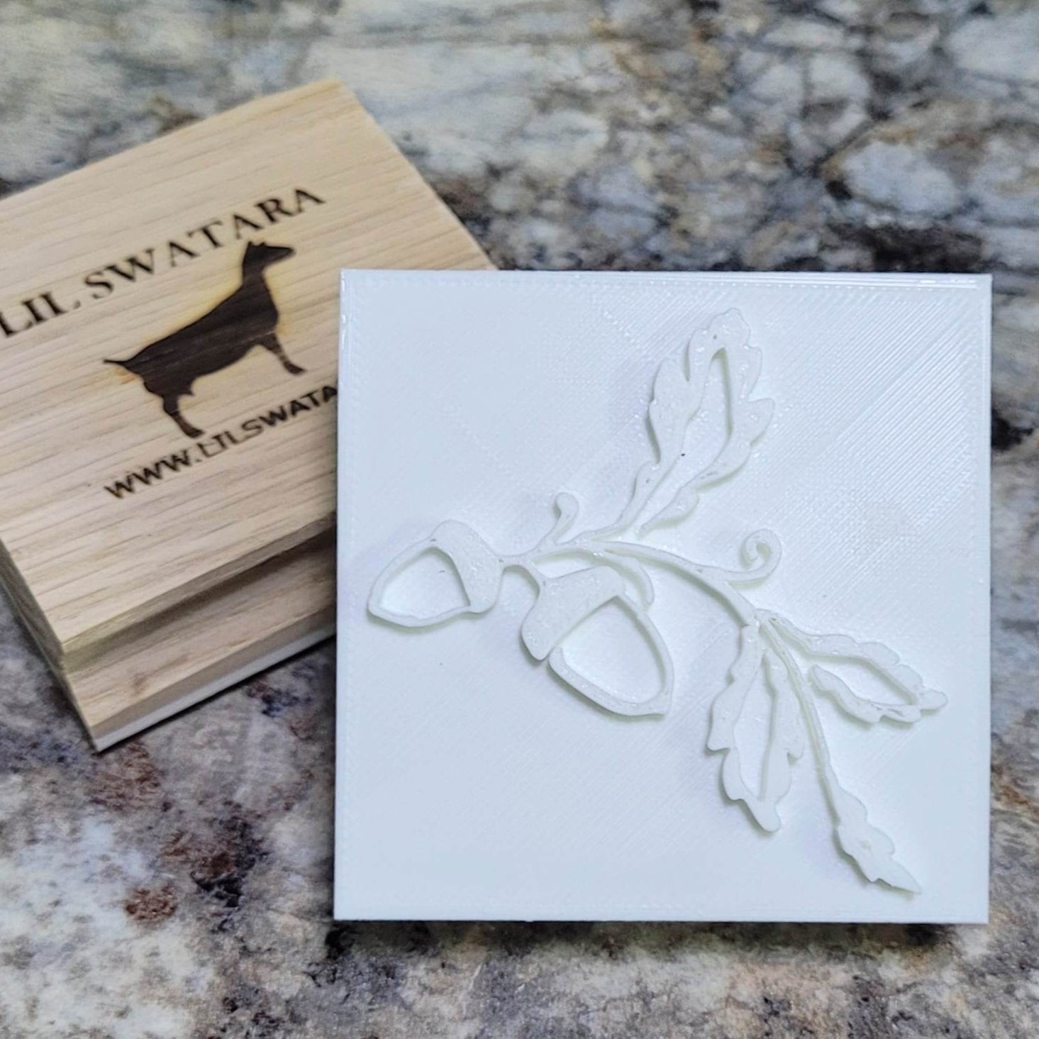 Acorns Oak soap stamp handmade soap bar Lil Swatara