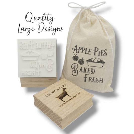 Apple Pies Baked Fresh Fall Autumn soap stamp Lil Swatara