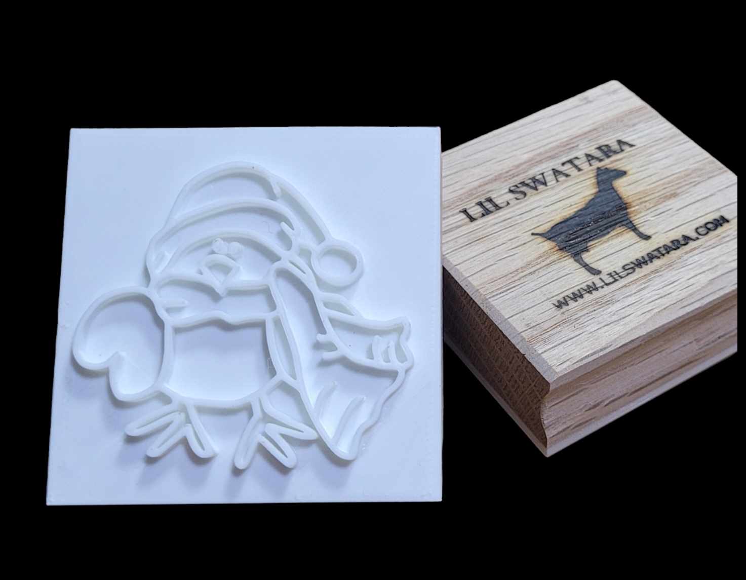 Bird Scarf Hat Winter Soap Stamp - Lil Swatara's Rustic Designs - Lil Swatara SOAP LLC