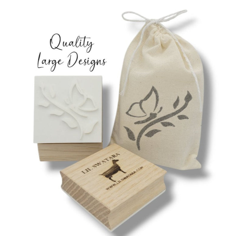 Butterfly Vine flower Weddings Showers soap stamp handmade soap bar Lil Swatara