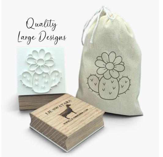 Cactus nature desert soap stamp for rustic and southwestern soaps