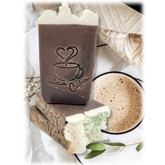  Coffee Hot Mug Lover soap stamp handmade soap bar Lil Swatara 