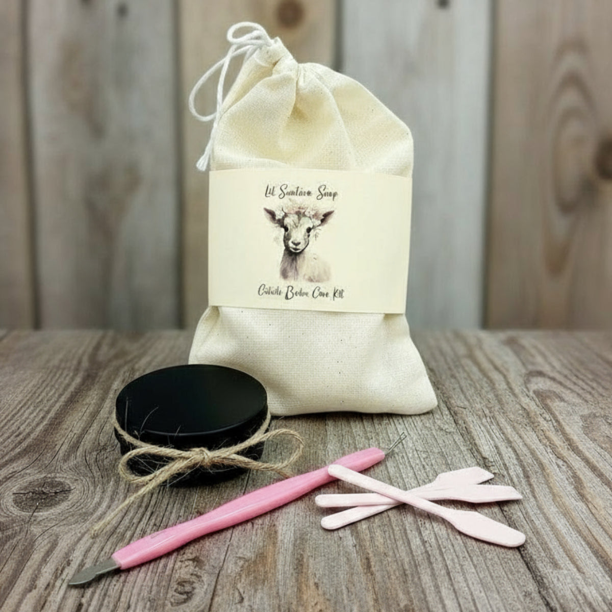 Beeswax Calendula infused cuticle balm cream gift set from Lil Swatara Soap