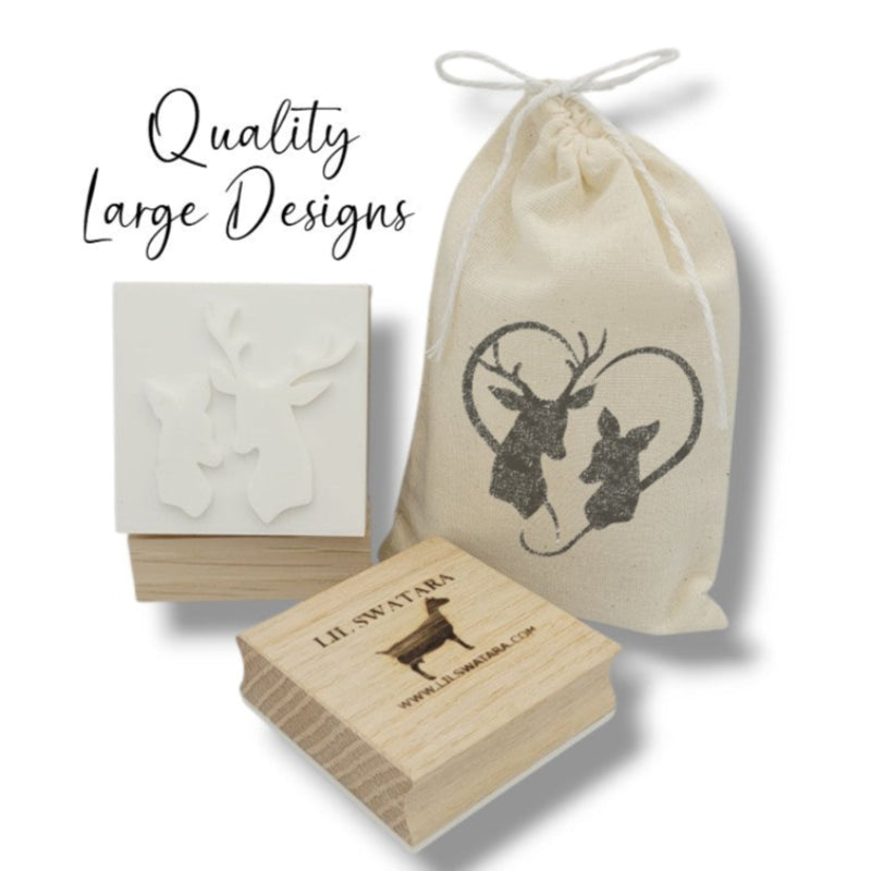 Deer Buck Doe animal Heads soap stamp handmade soap bar Lil Swatara
