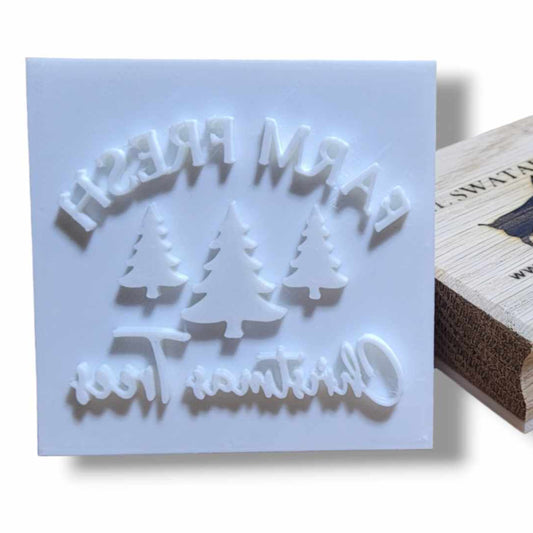 Farm Fresh Christmas Tree soap stamp handmade soap bar Lil Swatara
