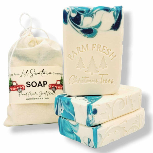 Farm Fresh Christmas Tree soap stamp handmade soap bar Lil Swatara
