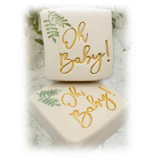 Floral Single Fern soap stamp handmade soap bar Lil Swatara
