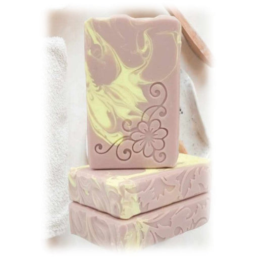 Flower swirls decorative soap stamp handmade soap bar Lil Swatara