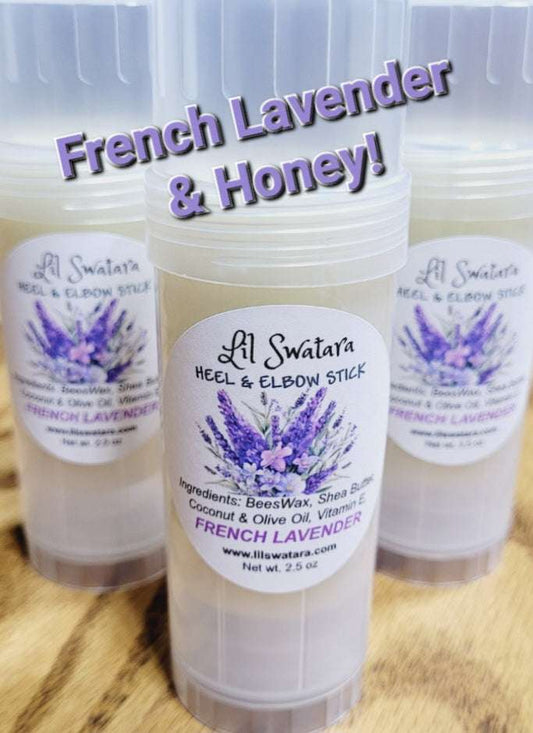 French Lavender Heel & Elbow Twist Up Stick - Lil Swatara SOAP LLC