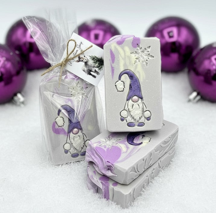 Transform your winter soap creations with our festive Gnome or Elf soap stamp! This professional-quality tool crafts crisp, rustic impressions that capture the cozy charm of holiday magic.