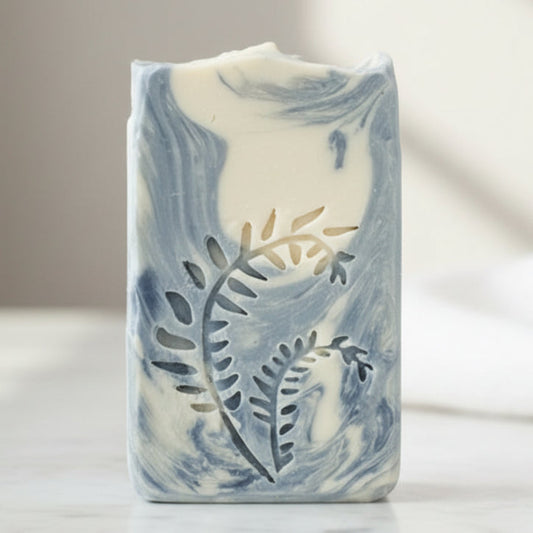 large soap stamp, PLA, PLA-only stamp, fern soap stamp, woodland soap stamp, botanical soap stamp, nature soap stamp, forest soap stamp, rustic soap stamp, artisan soap tools, deep impression stamp, mica painting stamp, handmade soap tools, CP soap stamp, HP soap stamp, MP soap stamp, decorative soap stamp, seasonal soap stamp, premium soap stamp