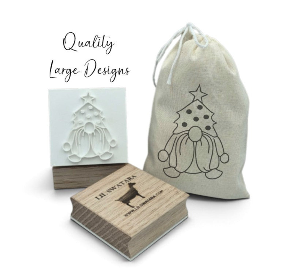 Christmas gnome soap stamp for holiday handmade soap designs