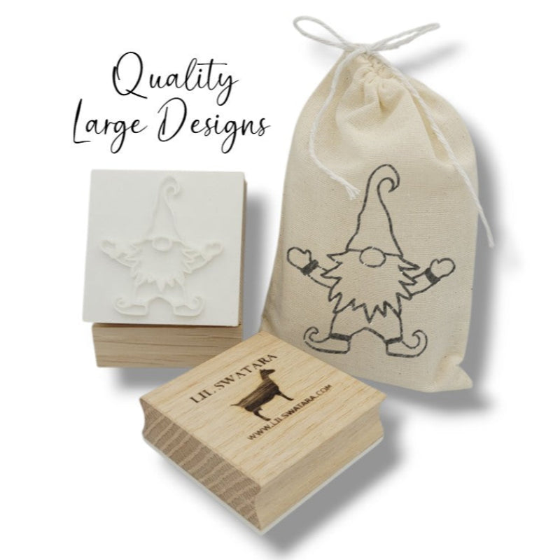 Gnome Elf Christmas Holiday Soap Stamp - Whimsical Magic for Your Handmade Soaps
