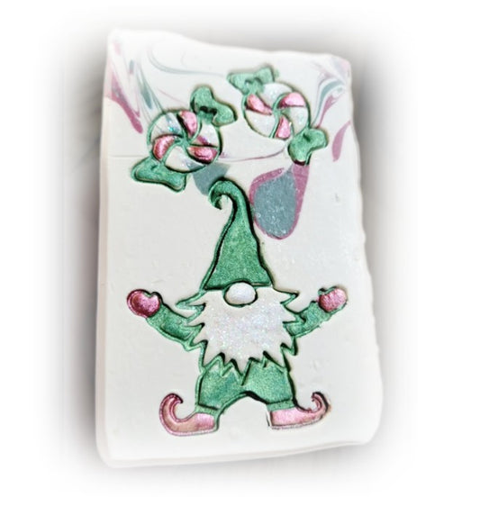 Gnome Elf Christmas Holiday Soap Stamp - Whimsical Magic for Your Handmade Soaps