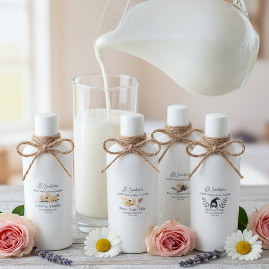 Goat Milk Honey Hand Body Lotion 8oz - Luxuriously Soft - Lil Swatara SOAP LLC