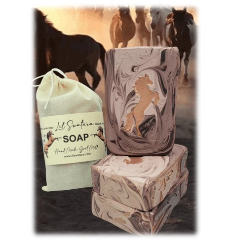 Black Amber & Lavender Handmade goat milk soap bar tallow lil swatara