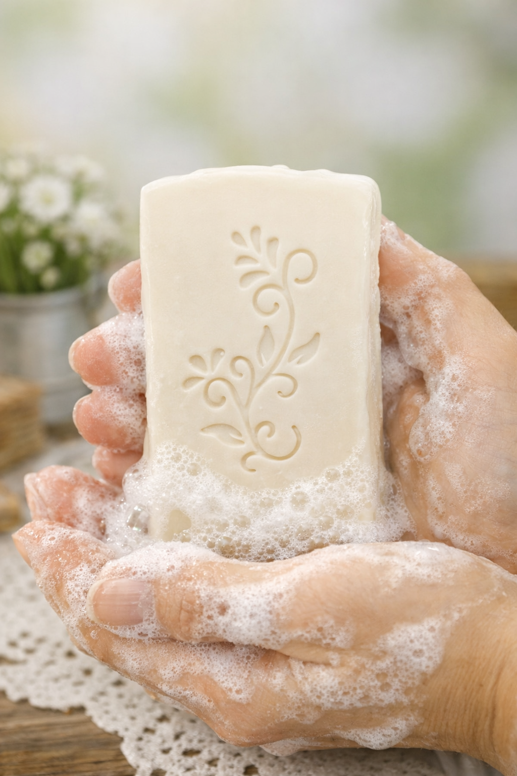 Jasmine Honeysuckle goat milk tallow soap bar – XL 6oz handmade soap – Lil Swatara Soap
