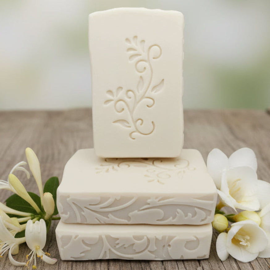 Jasmine Honeysuckle goat milk tallow soap bar – XL 6oz handmade soap – Lil Swatara Soap