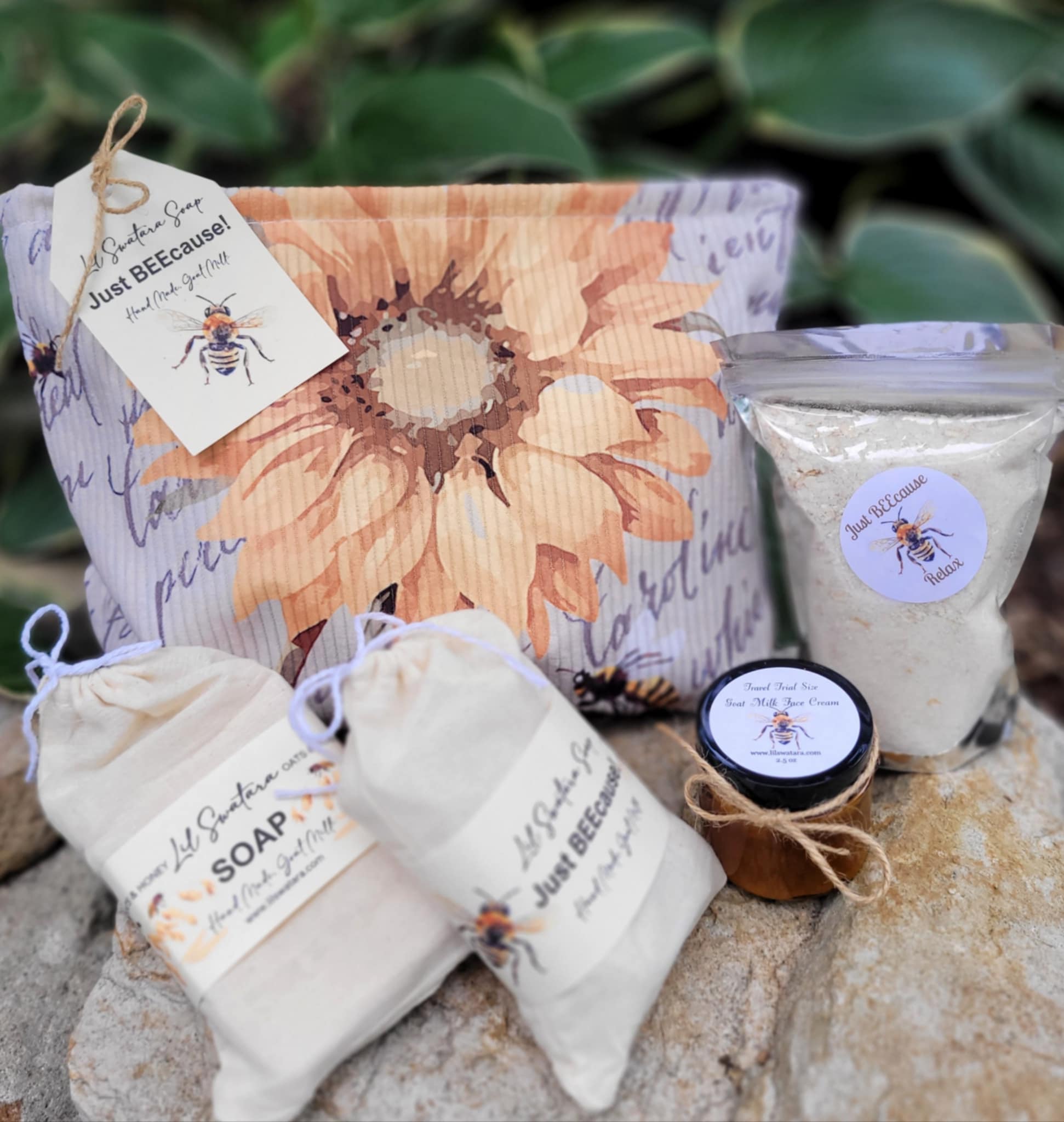 Just BEEcause Spa Gift Set - Goat Milk Soap & Face Cream - Lil Swatara SOAP LLC
