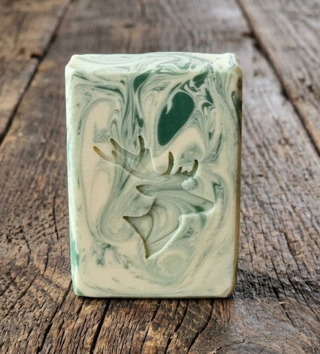 LARGE SOAP STAMP – Deer Stag Head Buck Wildlife Design creates crisp stag impressions for rustic and wildlife‑inspired handmade soaps.
