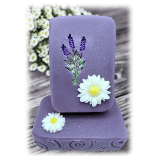 Lavender Flowers Soap stamp handmade soap bar Lil Swatara