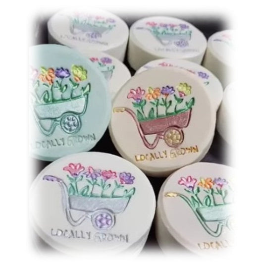 Locally Grown Baby Shower Wagon Soap Stamp handmade soap bar Lil Swatara