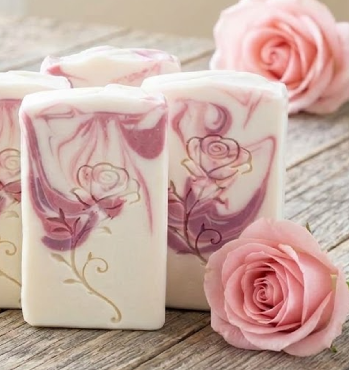 Rose Water & Musk Goat Milk Soap XL 6oz Bar Creamy & Nourishing