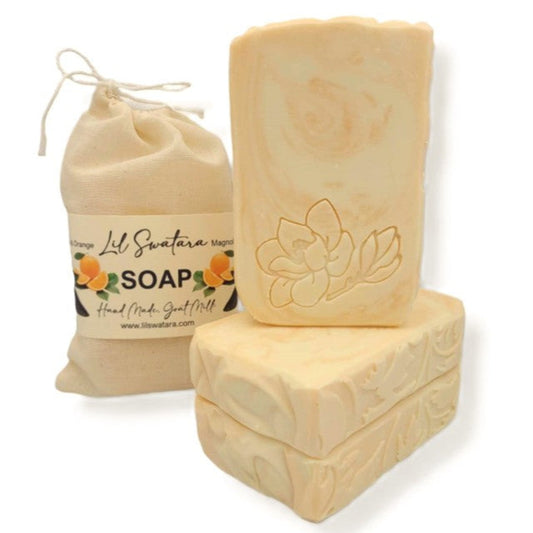 Magnolia flower tree branch soap stamp handmade soap bar Lil Swatara