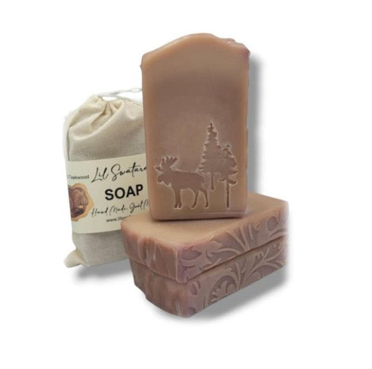 Mahogany & Teakwood 6oz Goat Milk Tallow Soap Bar - Lil Swatara SOAP LLC