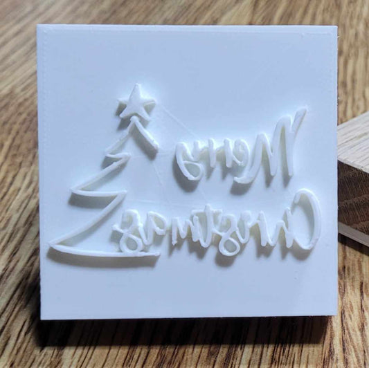 Merry Christmas with Tree Soap Stamp Holidays - Lil Swatara