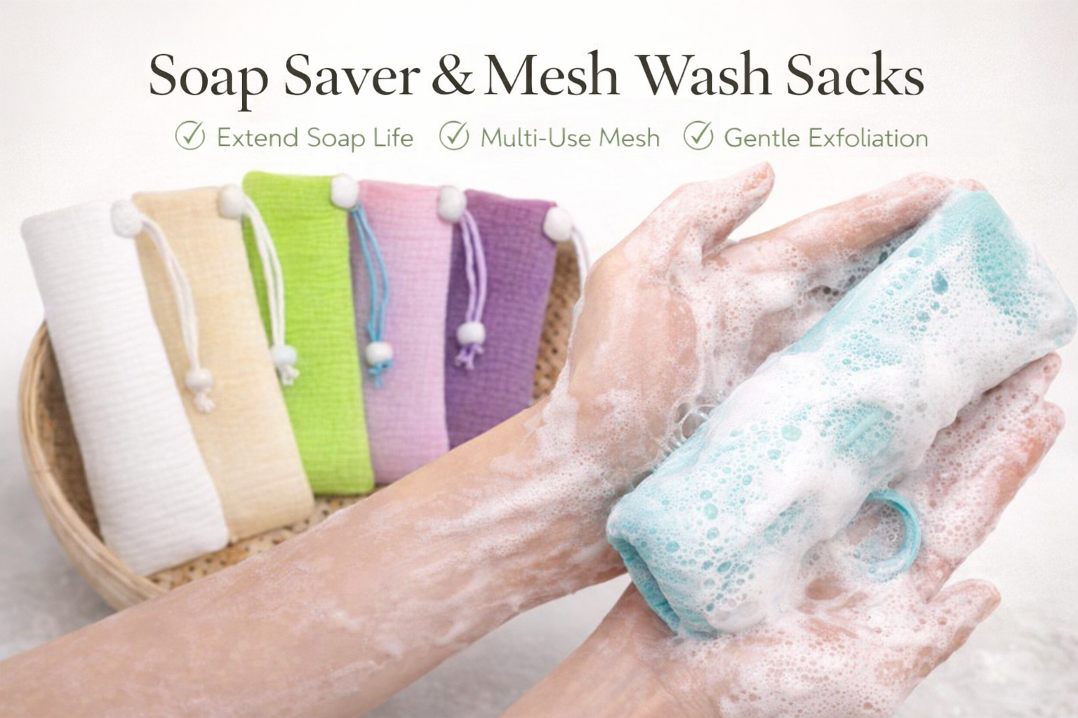 Mesh Soap Saver Pouch – Extends Goat Milk Soap Life, Multiple Colors - Lil Swatara SOAP LLC