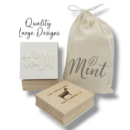 Mint Spearmint botanical herbal soap stamp lil swatara