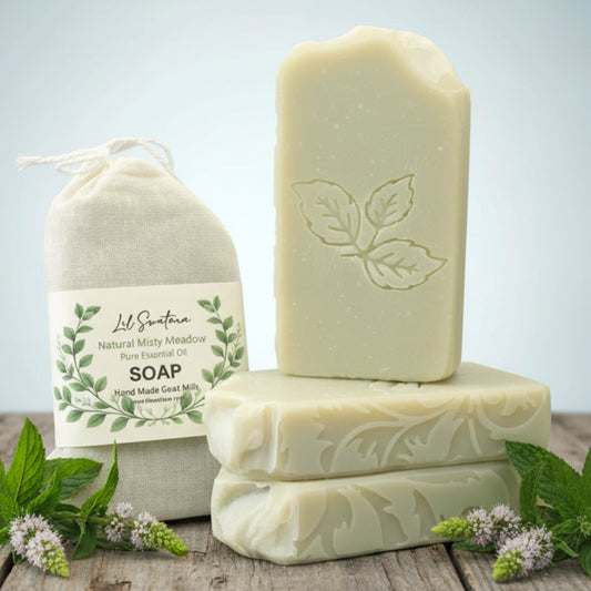 Natural Spearmint Peppermint Rosemary goat milk tallow soap bar – XL 6oz fresh herbal minty handmade soap – Lil Swatara Soap