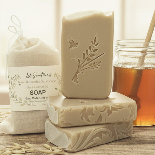 Natural Colloidal Oats & Honey goat milk tallow soap bar – XL 6oz creamy gentle unscented handmade soap – Lil Swatara Soap