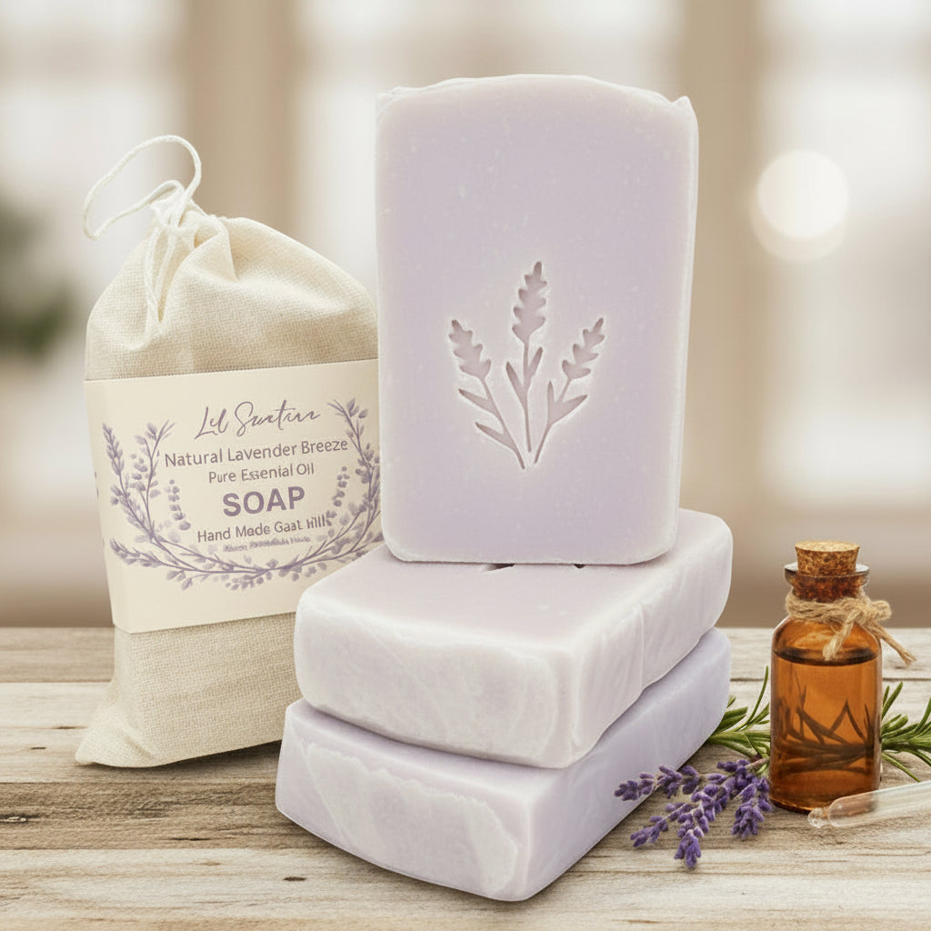 Natural Lavender Rosemary Goat Milk Soap - XL 6oz Calming & Silky