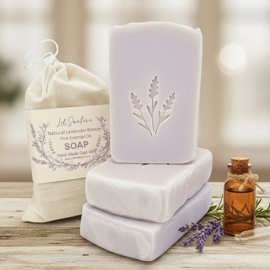 Natural Lavender Rosemary goat milk tallow soap bar – XL 6oz calming herbal handmade soap – Lil Swatara Soap
